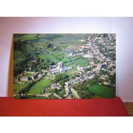 aerial view, ST. DAVID'S CATHEDRAL, WALES unused postcard dated 1982 =