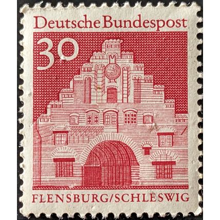 STAMP GERMANY WEST SG1371 1967 30pfg North Gate Flensburg Used