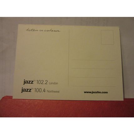 JAZZ fm radio unused postcard. advertising #