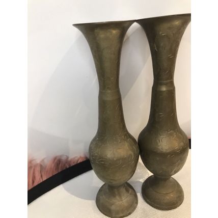 Metal Antique pair of vases