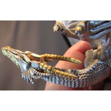 RARE VINTAGE 1980's Gold Dragon Pewter Figurine RAL PARTHA Rawcliffe TSR 1232