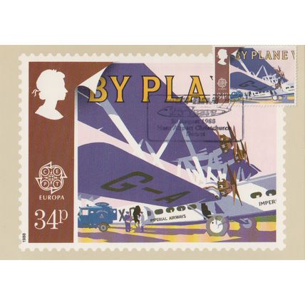 GB 1988 25 years Hurn Airport Christchurch Dorset special pm PHQ front franked