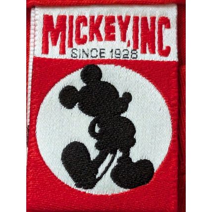 Walt Disney World Mickey Mouse Unisex M Red Adult Tee Shirt Embroidered Cotton