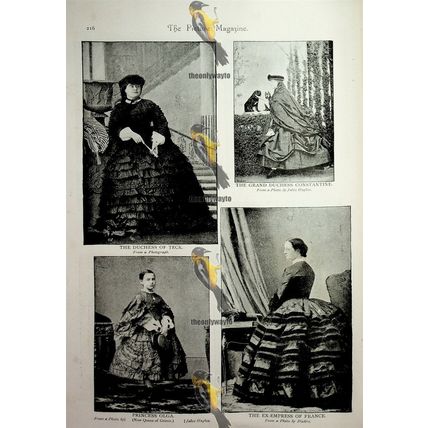 Queen Of Sweden, Princes Beatrice, Countess Uxbridge, Book Illustration, 1893