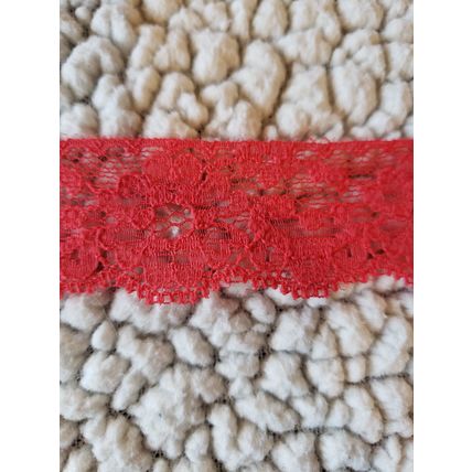 Chantilly Lace Trim - 1" x 9 yards - Red Floral