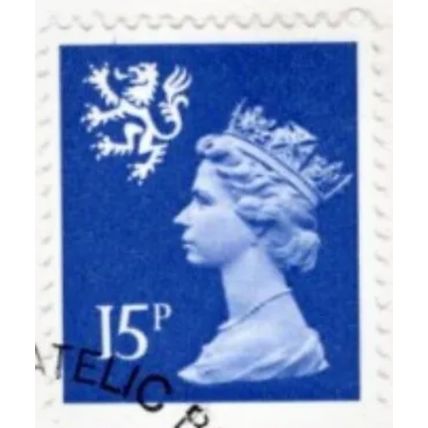 Great Britain QEII 1980 Scotland 15p Ultramarine Used SG S35 Sc SMH26 stamp