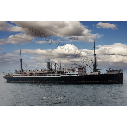 SQ1590 - Elder Dempster Cargo Ship - Aba - print 6x4