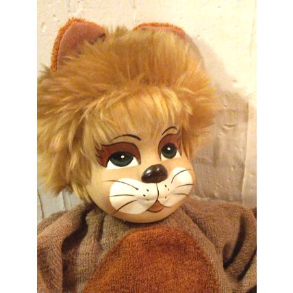 Vintage Gilde Handwerk Geschmackvolle Geschenkideen Doll Lion Clown Brown