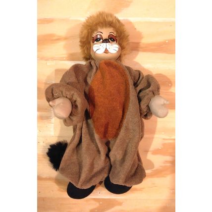 Vintage Gilde Handwerk Geschmackvolle Geschenkideen Doll Lion Clown Brown