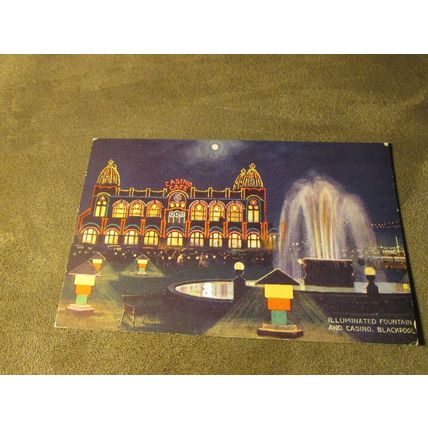 1930's Postcard - Blackpool Illuminations, Lancashire Artist A189