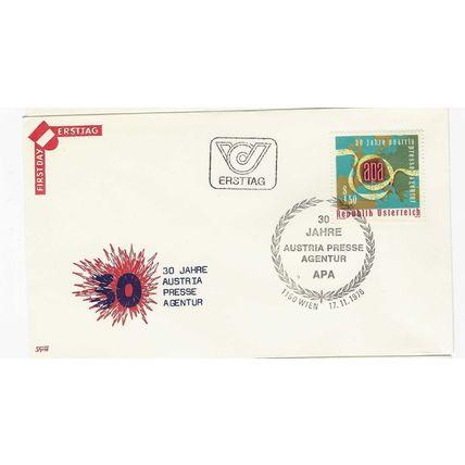 AUSTRIA REPUBLIK OSTERREICH 1976 PRESS AGENCY FIRST DAY COVER ERSTTAG