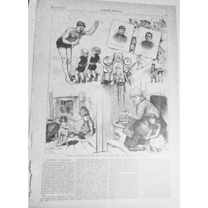Cruelty to Children ... waifs of the street - original - Harper's Weekly, 1880