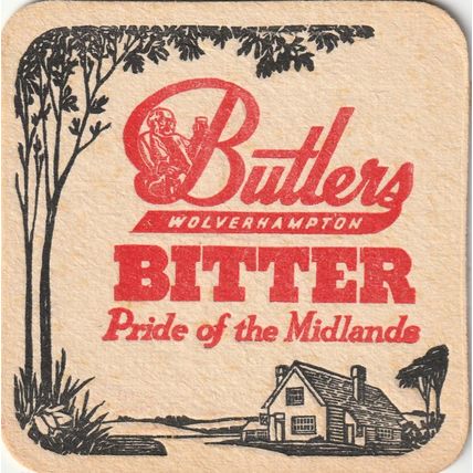 BEER MAT - BUTTLERS BREWERY - BITTER - (Cat No 020) - (1962)