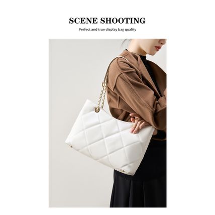 Genuine Leather Women's Shoulder Handbag Crossbody Bag White