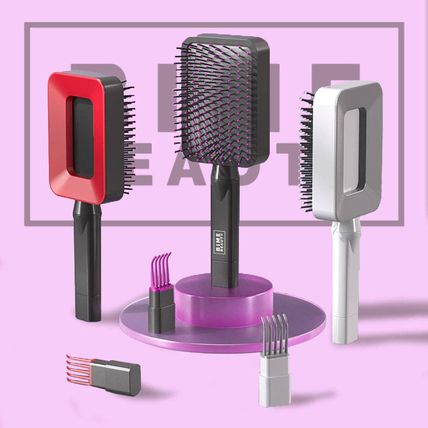 3D Self-cleaning Deluxe Rectangular Hair Brush[ ]