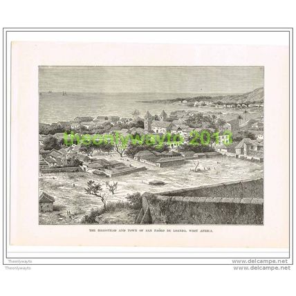 SAN PAOLO DE LOANDA (LUANDA), ANGOLA, PRINT c1890
