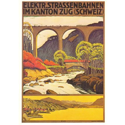 Strassenbahnen Im Kanton Zug WW1 Railway Bridge Switzerland Postcard