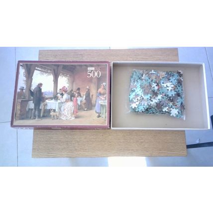 THE POSTMAN by Pierre Outin (1840-99) Jigsaw Puzzle (500 Piece) Hestair Classics