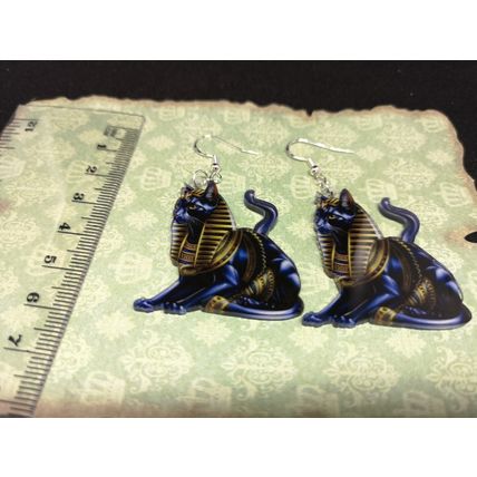 Egyptian Pharaoh Cat Acrylic Earrings
