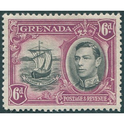 Grenada 1938 6d black & purple Perf 12½ SG159 unused