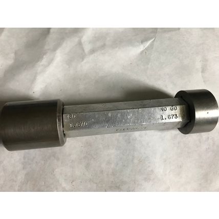 REGAL 1.670,1.673 PIPE MACHINERY GO NO GO PLUG GAGE NOGO,AA