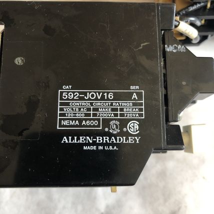 ALLEN BRADLEY 592 JOV16,ALLEN-BRADLEY 100-A09NZ*3 B,24V DC Overload Relay,BC