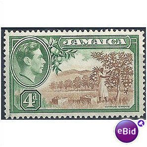 Jamaica 1938 SG127 4d Brown & Green Unmounted Mint