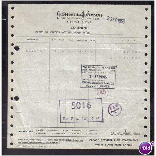 JOHNSON & JOHNSON LTD,SLOUGH,BUCKS,2SE P1953