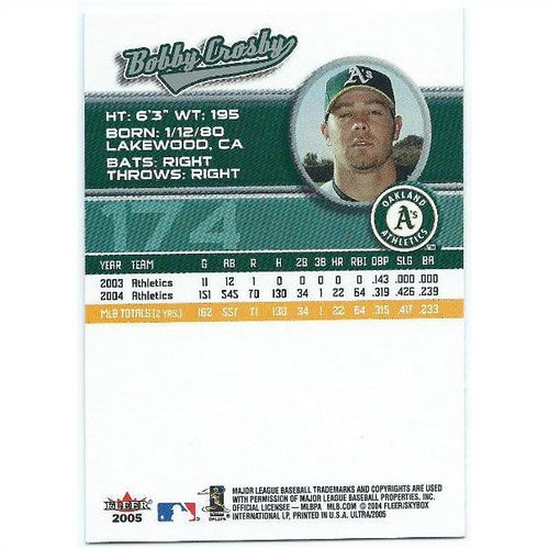 2005 Fleer Ultra - #174 - Bobby Crosby