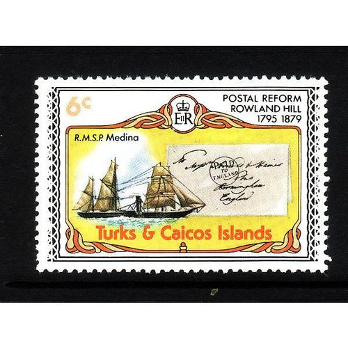 TURKS AND CAICOS IS 1979 6c MEDINA PADDLE STEAMER SG 545 U/M MINT