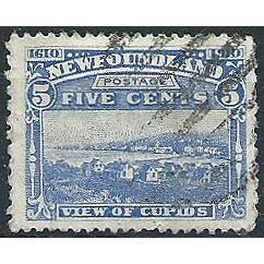 Newfoundland 1910 SG99 5c Bright Blue Good/Fine Used ....