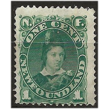 Newfoundland 1887 SG50 1c Blue-Green Mint No Gum . ..