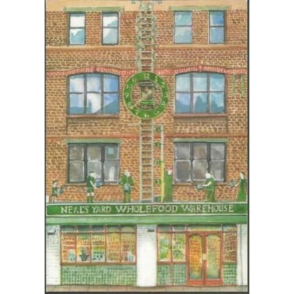 London - Neals Yard Wholefood, Shorts Gardens, Covent Garden - postcard c.1980s