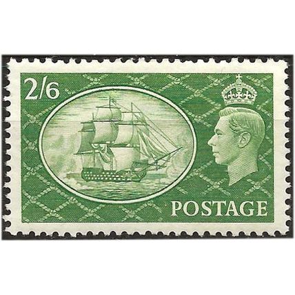 1950 SG509 2/6d Yellow-Green Mounted Mint . ..
