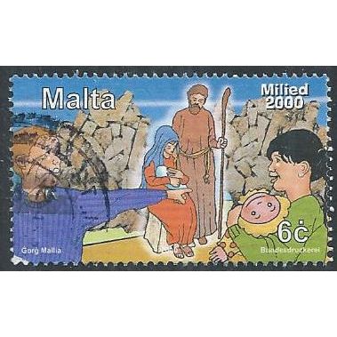 Mi 1148: 6 c. multicoloured Christmas: Holy Family and Children