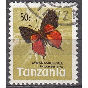 Tanzania 1973 Michel 41 O Cote (2005) 0.20 Euro Papillon Axiocerses styx