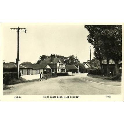 Suffolk EAST BERGHOLT White Horse Road Postcard (Frith EBT.26)