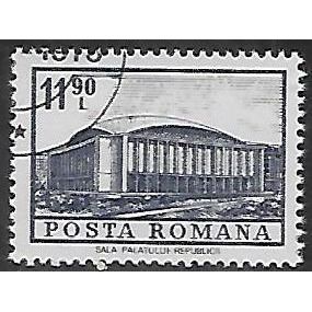 Romania Mi 3098: 11 L. 90 indigo Def.: Palace of the Republic, Bucharest, p. 13½