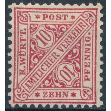Official: 10p - Wurttemberg 1881 - NM H - MiNr 203b