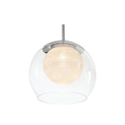 H B Melinda 40-Watt Equivalence Chrome Integrated LED Mini Pendant
