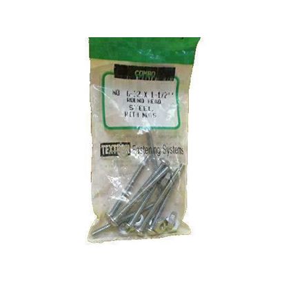 Machine Steel Philips Round Head Bolts & Nuts No.6-32 x 1-1/2" 8 Pieces