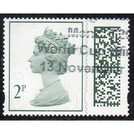 GB 2022 QEII Definitive - Dark Green M22L, MAIL 2p Used