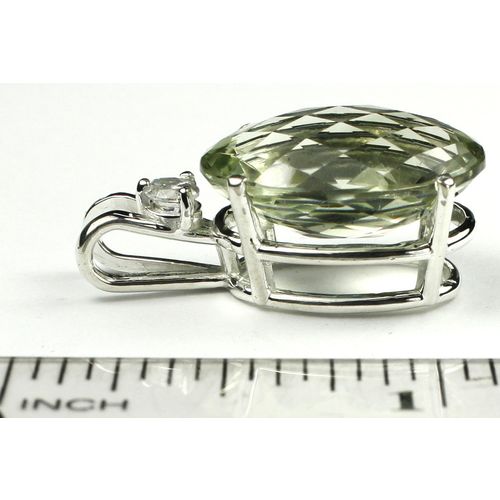 Green Amethyst (Prasiolite), 925 Sterling Silver Pendant, SP085