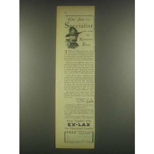 1931 Ex-Lax Laxative Ad - Chic Sale Specialist