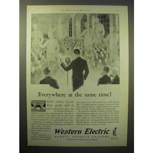 1930 Western Electric Public Address System Ad