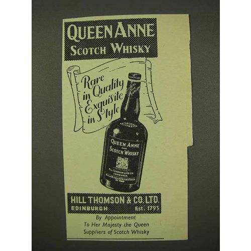 1956 Queen Anne Scotch Whisky Ad - Rare in Quality