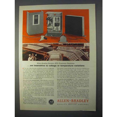 1966 Allen-Bradley Bulletin 870 Proximity Switch Ad