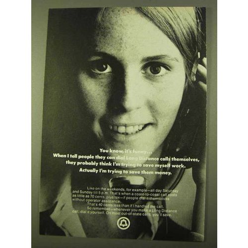 1970 Bell Long Distance Ad - You Know, It's Funny