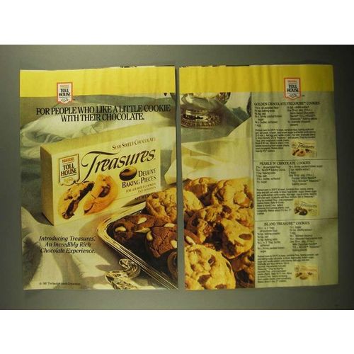 1987 Nestle Toll House Treasures Deluxe Baking pieces Ad