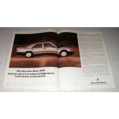1987 Mercedes-Benz 300E Car Ad - It's So Relaxed